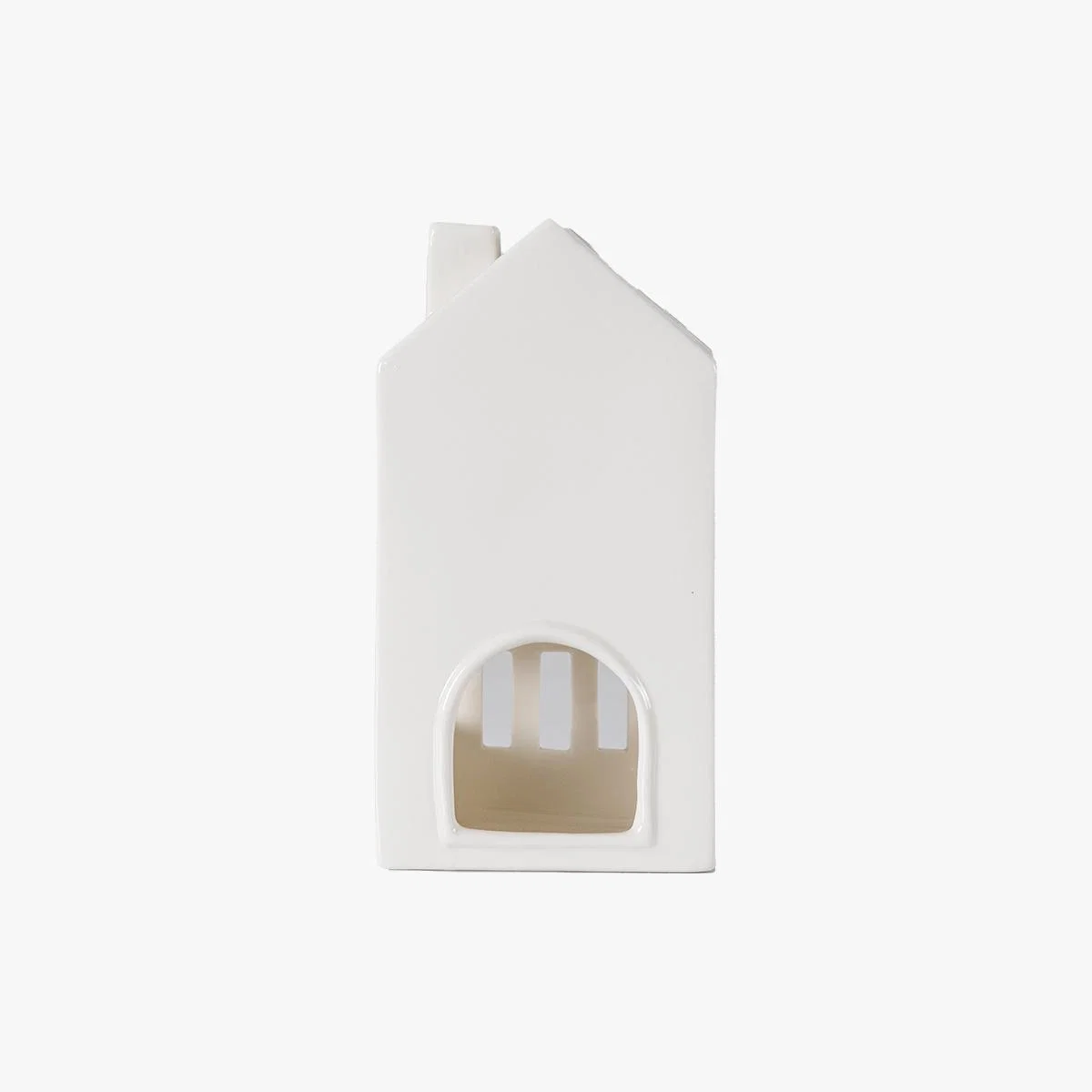 Lodge Tealight Holder in White Porcelain Large – image 5