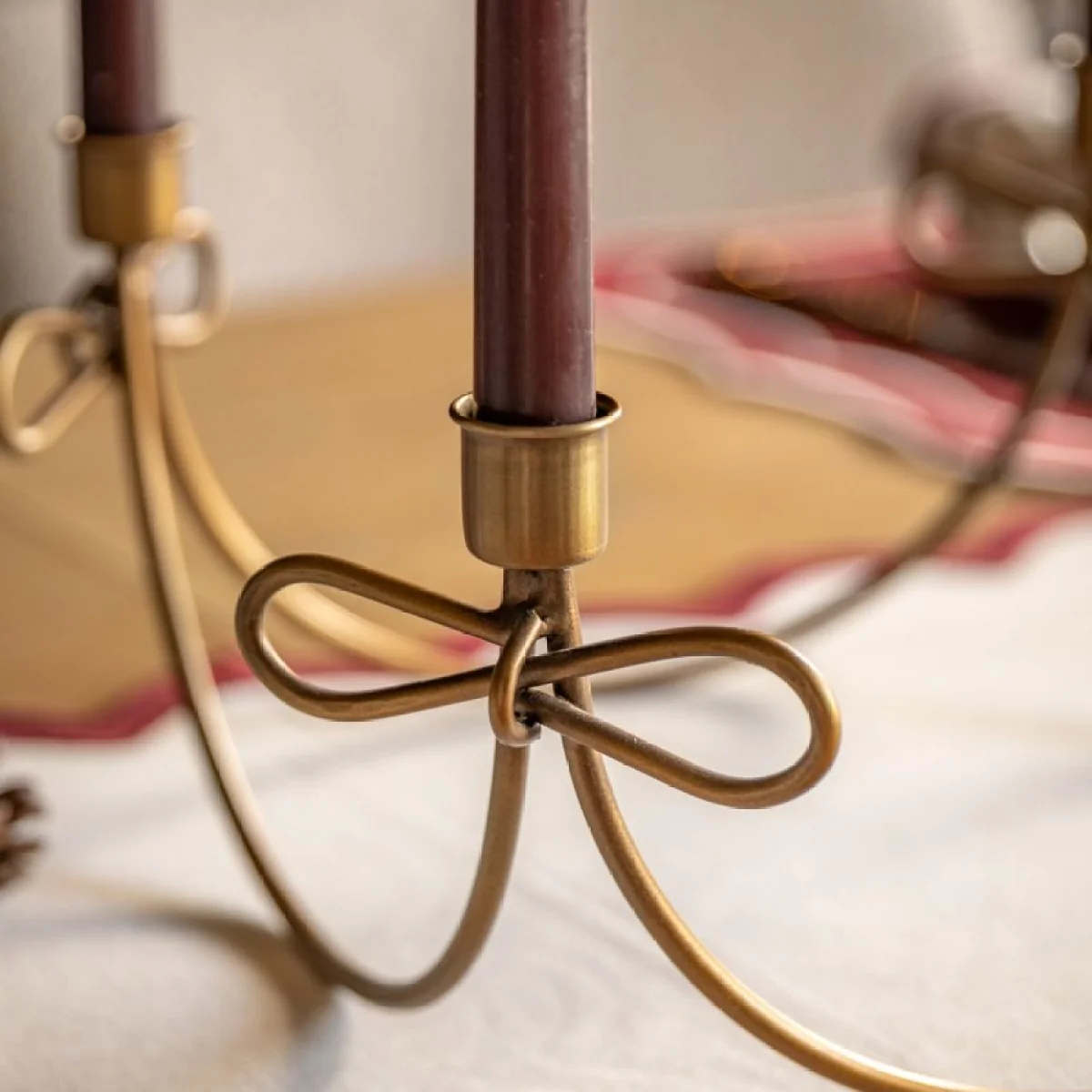 Timeless Tidings Bow Candle Holder in Gold – image 7