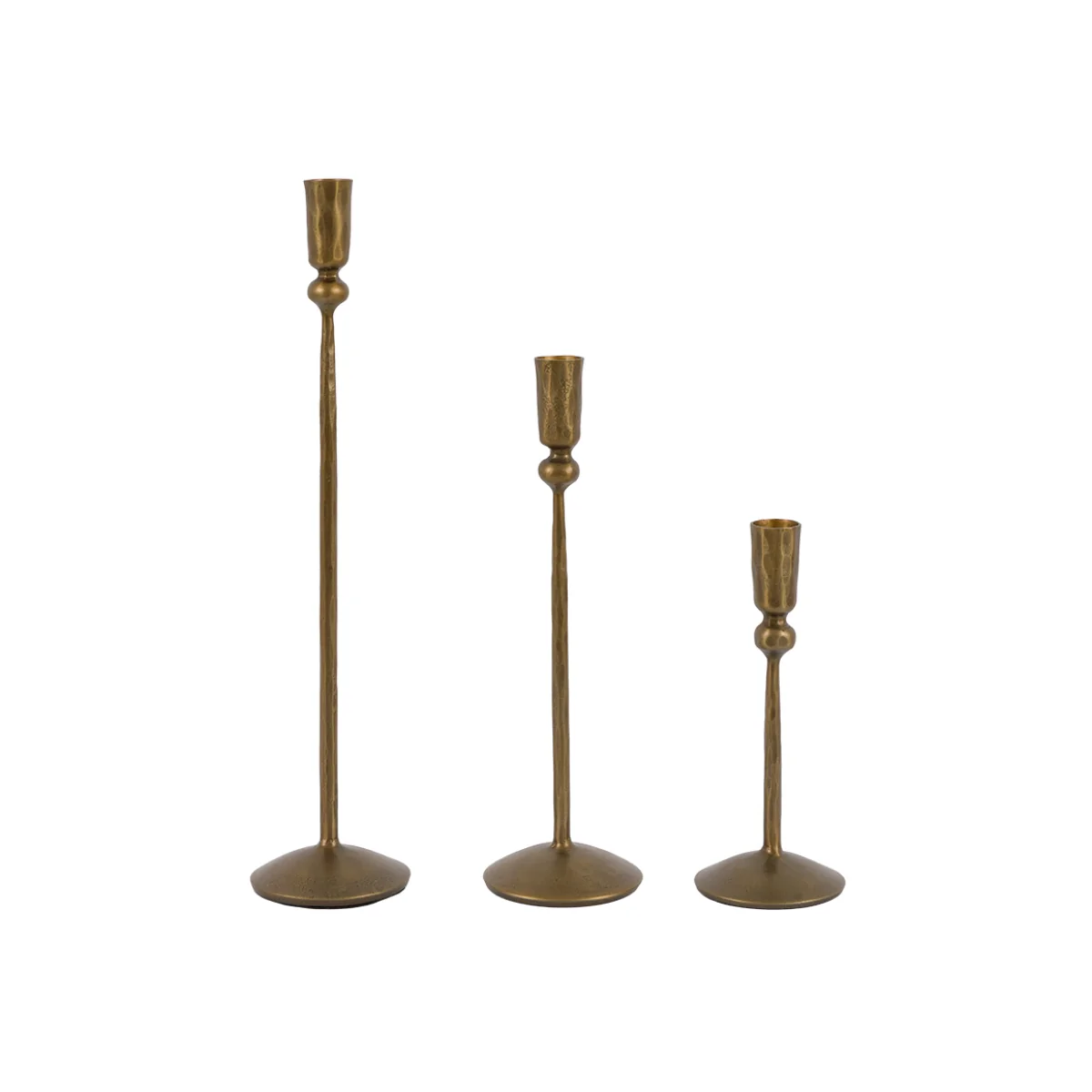 Tilo Metal Candle Sticks in Gold, Set of 3 – image 1