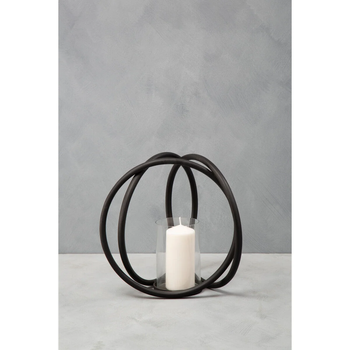 Medium Matte Black Finish Candle Holder – image 3