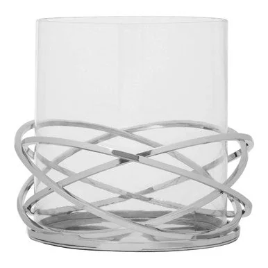 Twist Silver Finish Candle Holder - Large – image 2