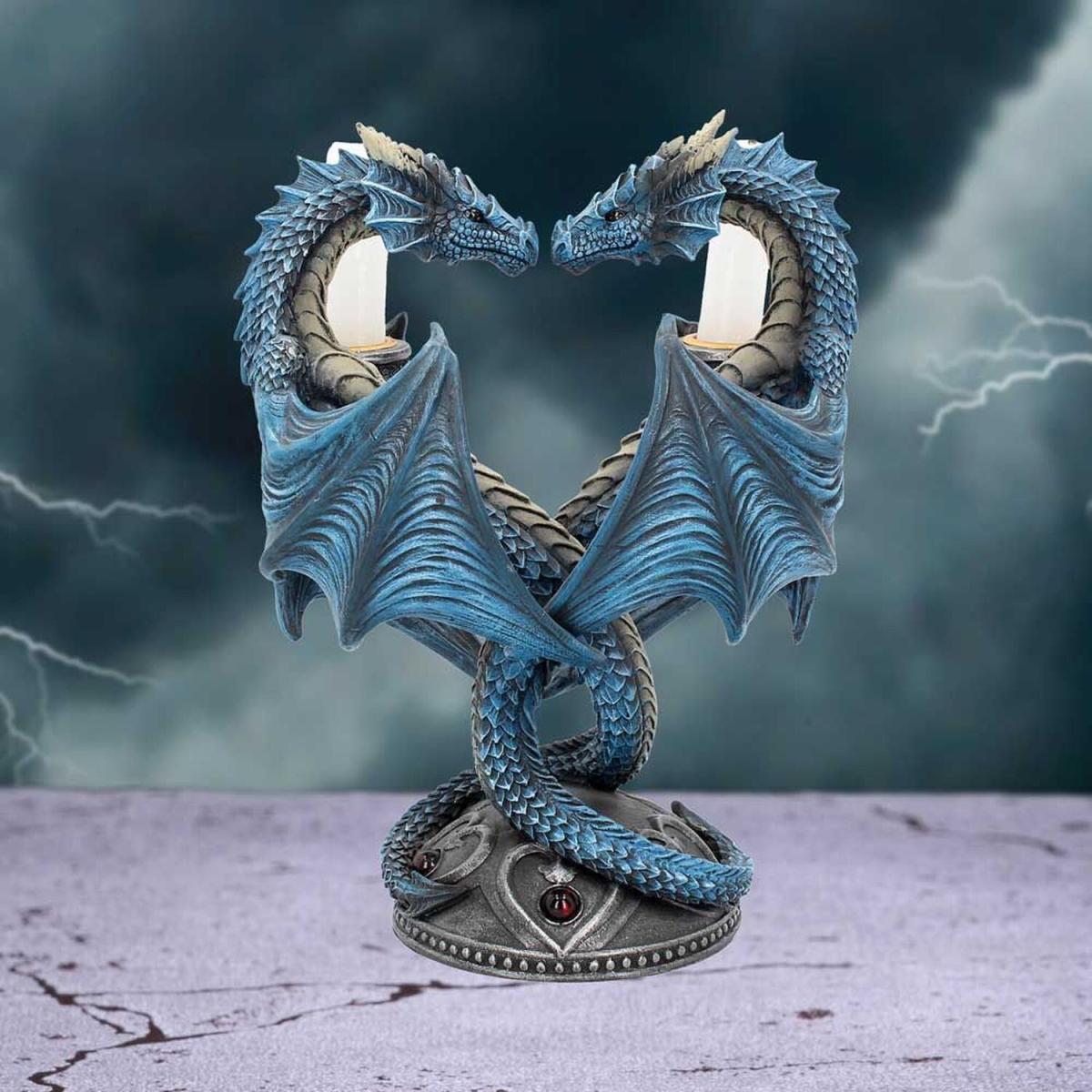 Anne Stokes Dragon Heart Candle Holder - 23cm