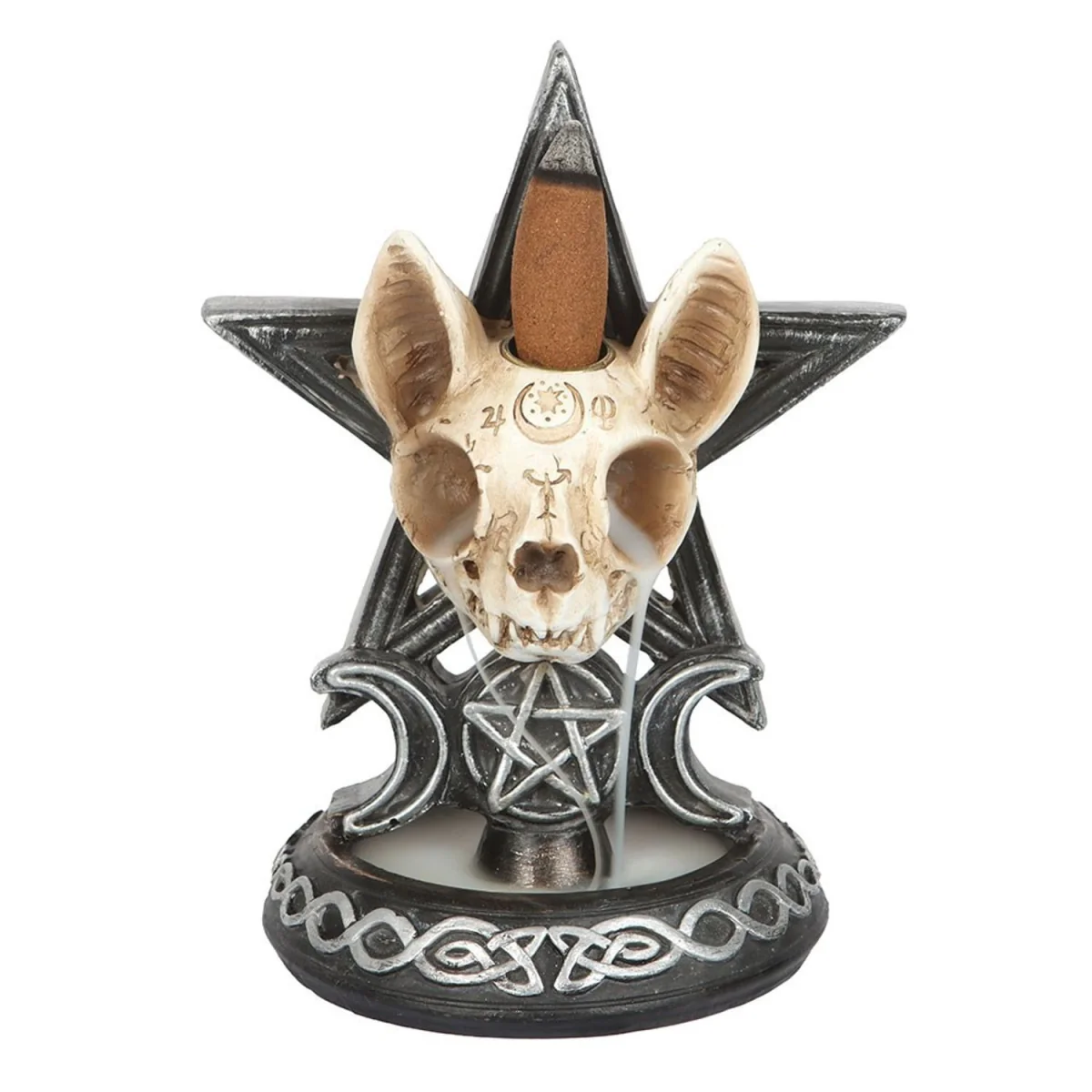 Something Different Ouija Cat Backflow Incense Burner - Black/Brown – image 2
