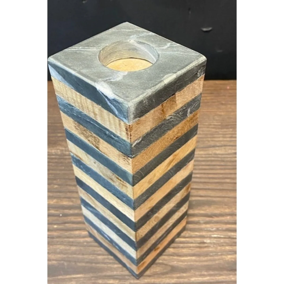 Wood & Slate Tealight Holder - SECONDS – image 7