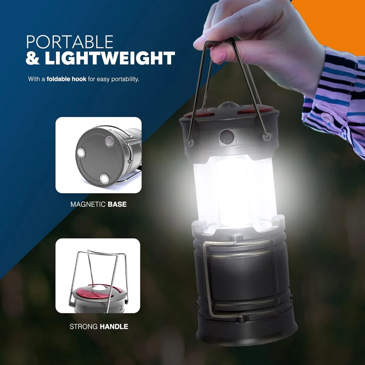 6-in-1 Portable Camping Lantern - Silver – image 6