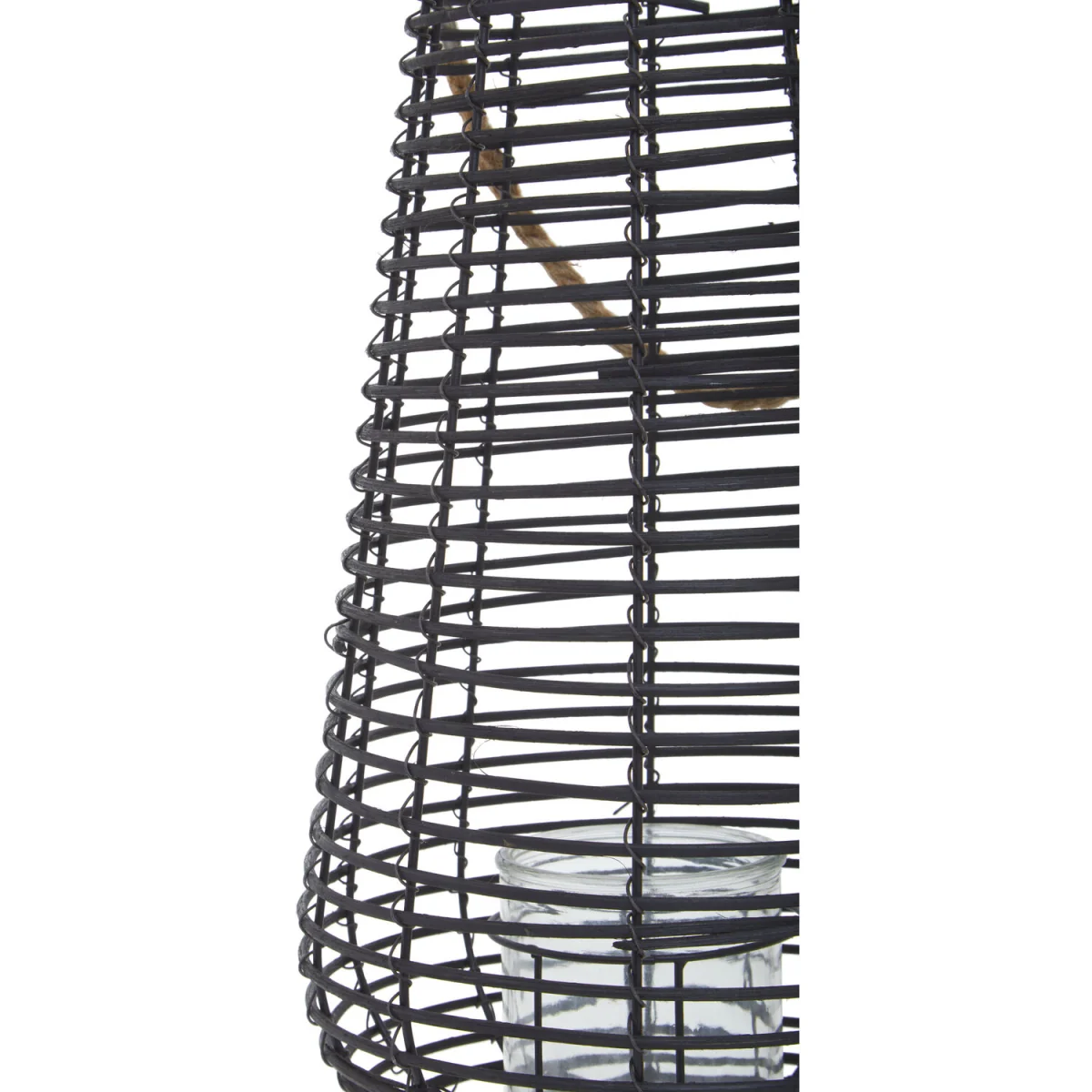 Lentigo Large Black Rattan Lantern – image 4