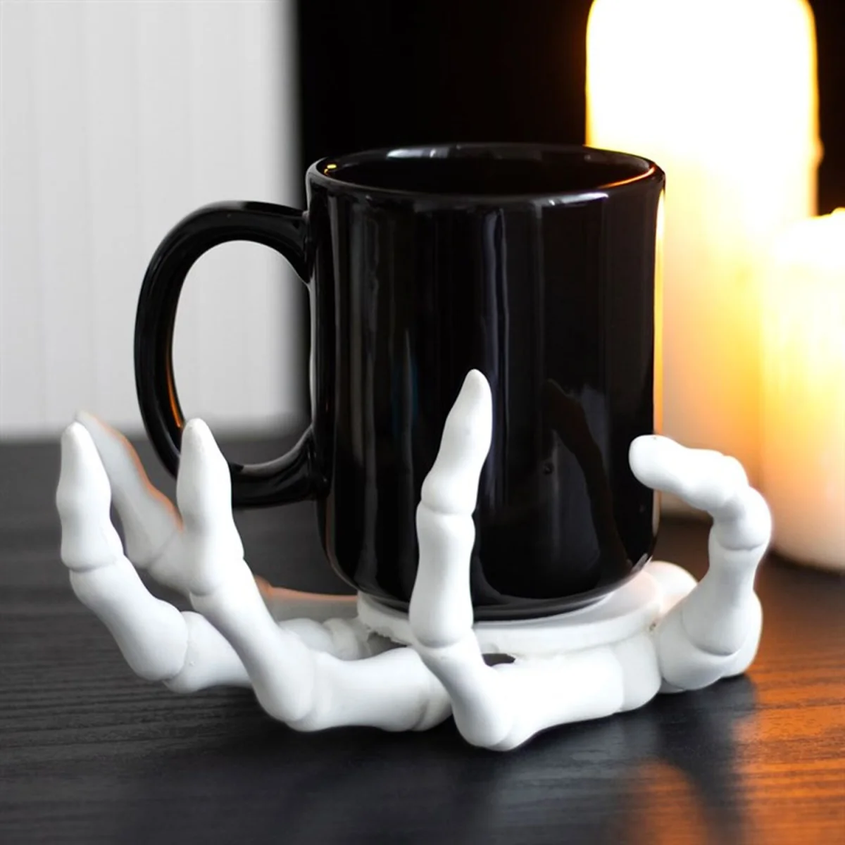 Skeleton Hand Coaster And Candle Holder Set - White – image 4