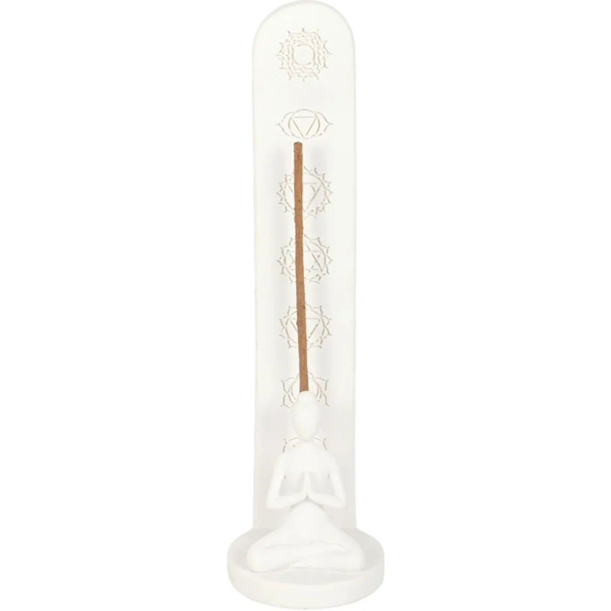 Chakra and Yoga Pose Incense Stick Holder - White – image 2