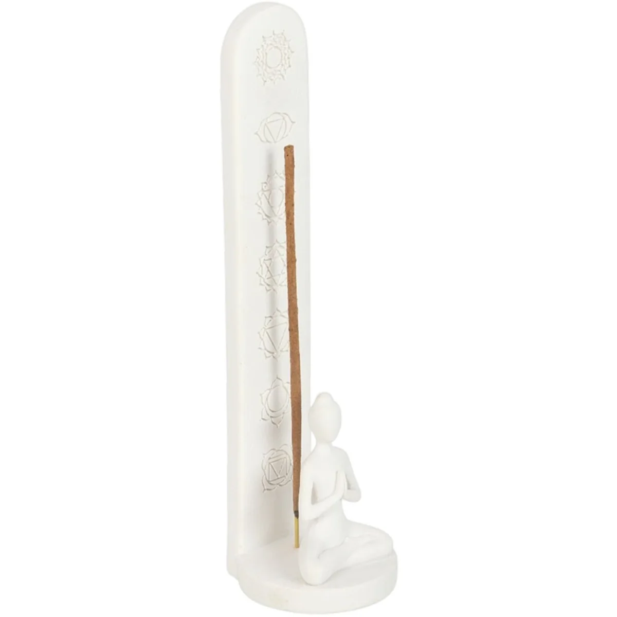 Chakra and Yoga Pose Incense Stick Holder - White – image 3