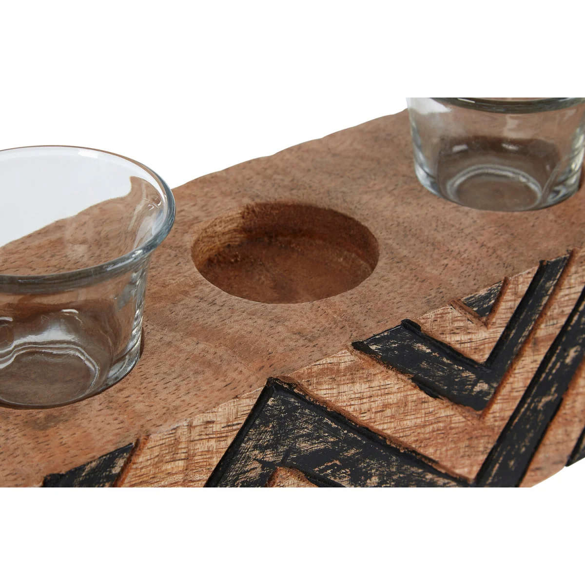 Bantu Tribal Wooden Tealight Holder - Brown – image 2