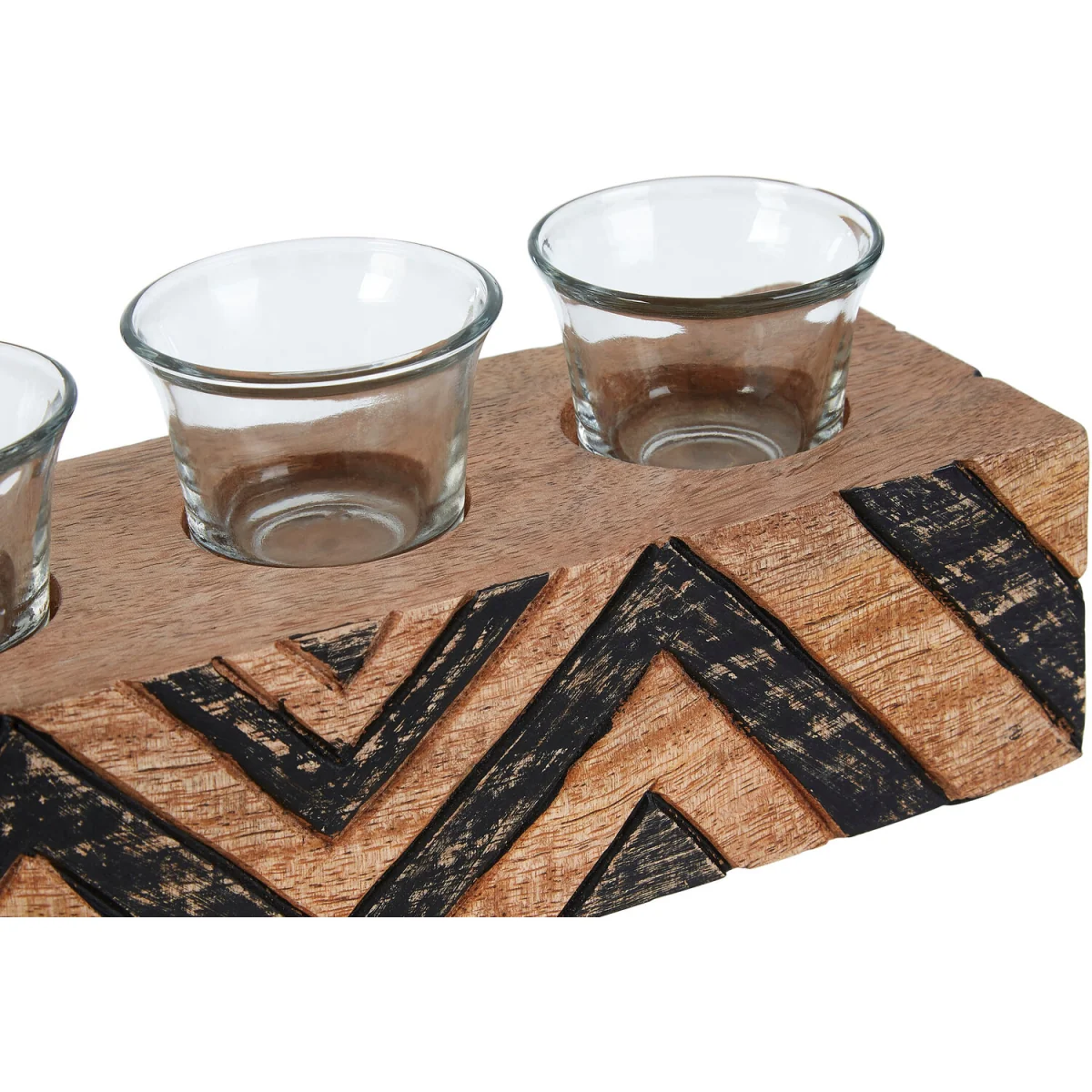 Bantu Tribal Wooden Tealight Holder - Brown – image 3