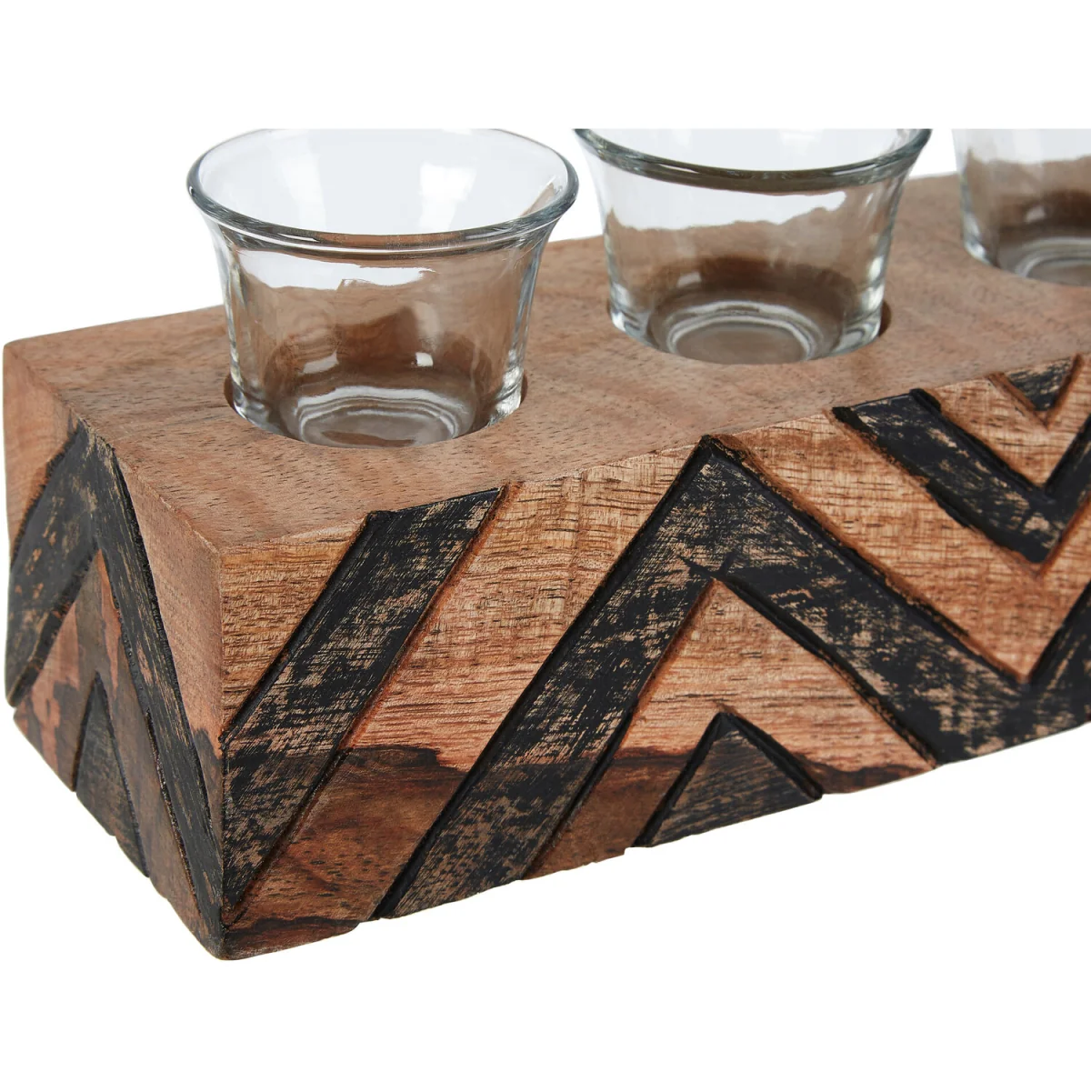 Bantu Tribal Wooden Tealight Holder - Brown – image 4