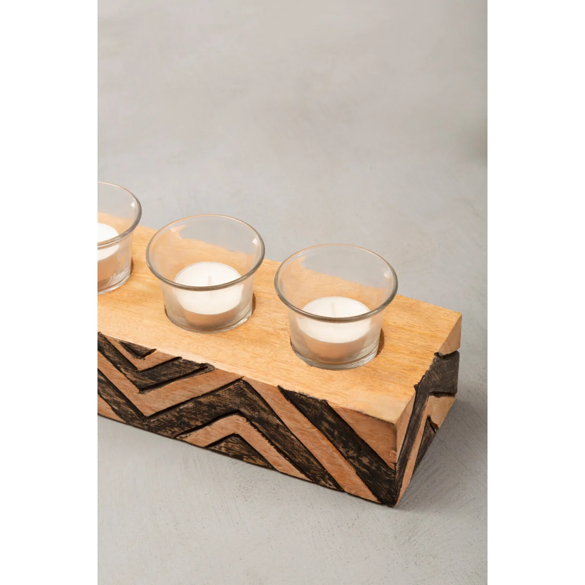 Bantu Tribal Wooden Tealight Holder - Brown – image 6