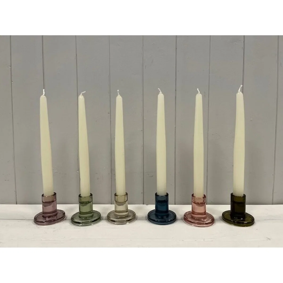 Blue Smooth Small Candle Holder - Blue – image 2