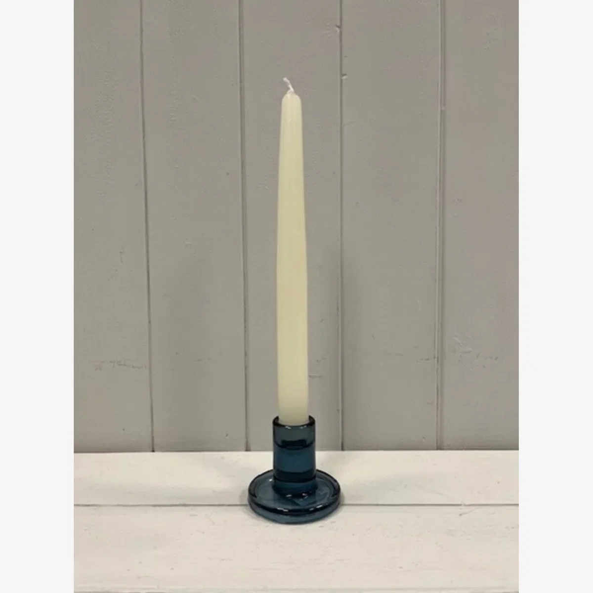 Blue Smooth Small Candle Holder - Blue – image 1
