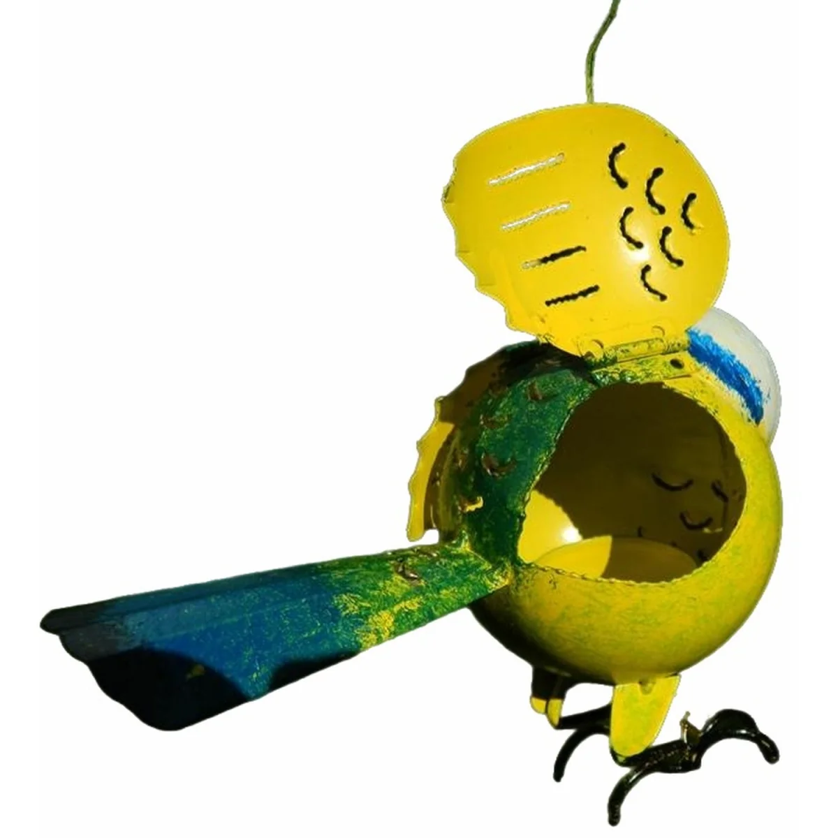 Hanging Animal Tealight Holder Blue Tit  - Blue tit – image 4
