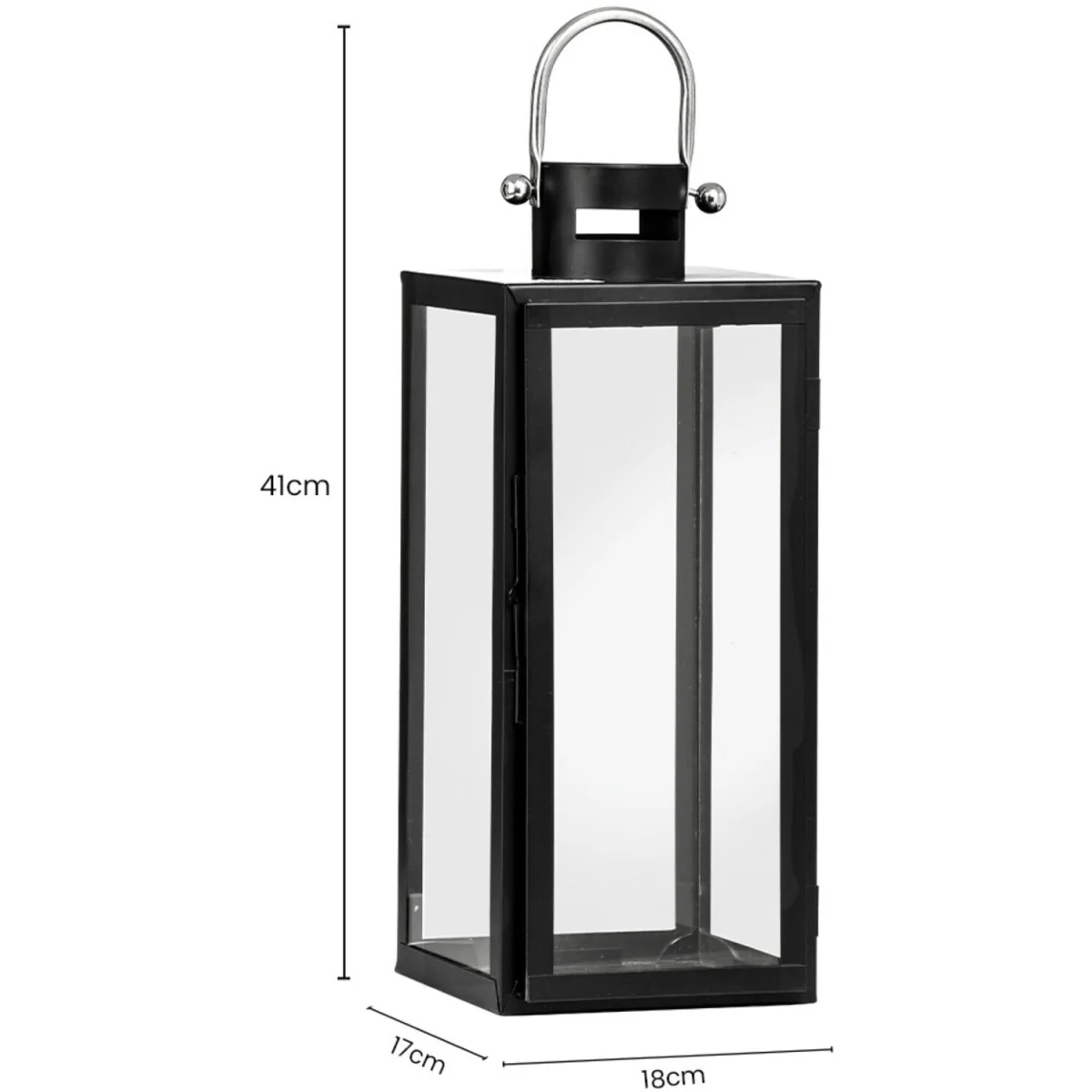 Old Eton Medium Black Metal Lantern 1410881 - Black – image 2