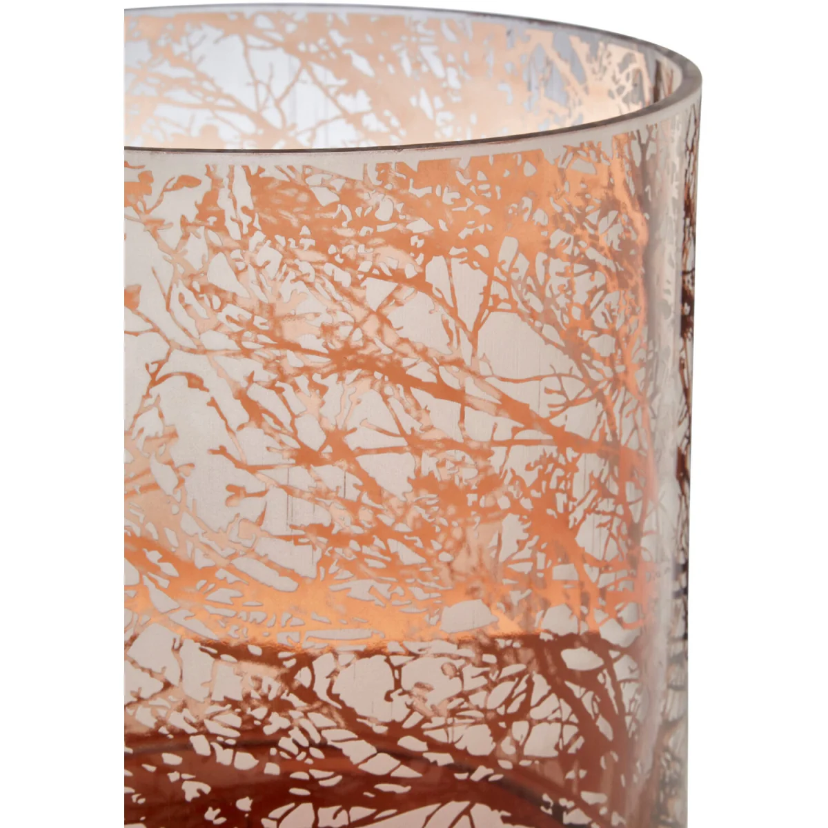 Branch Large Glass Hurricane Candle Holder - Brown – image 3