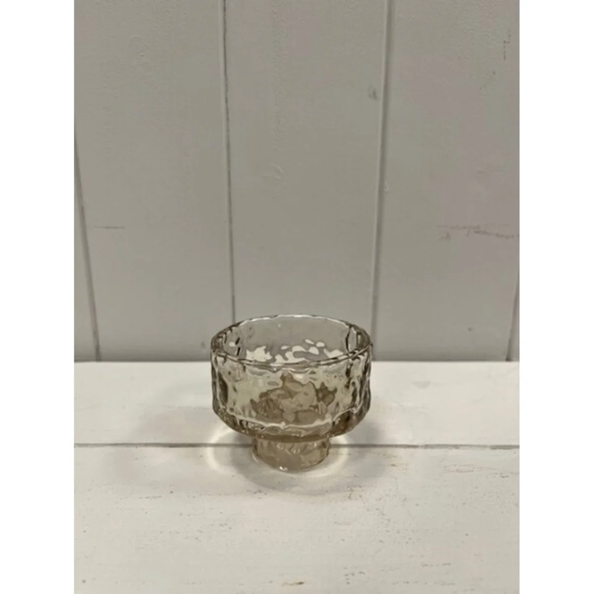 Smokey Brown Textured Candle Holder - Brown – image 4