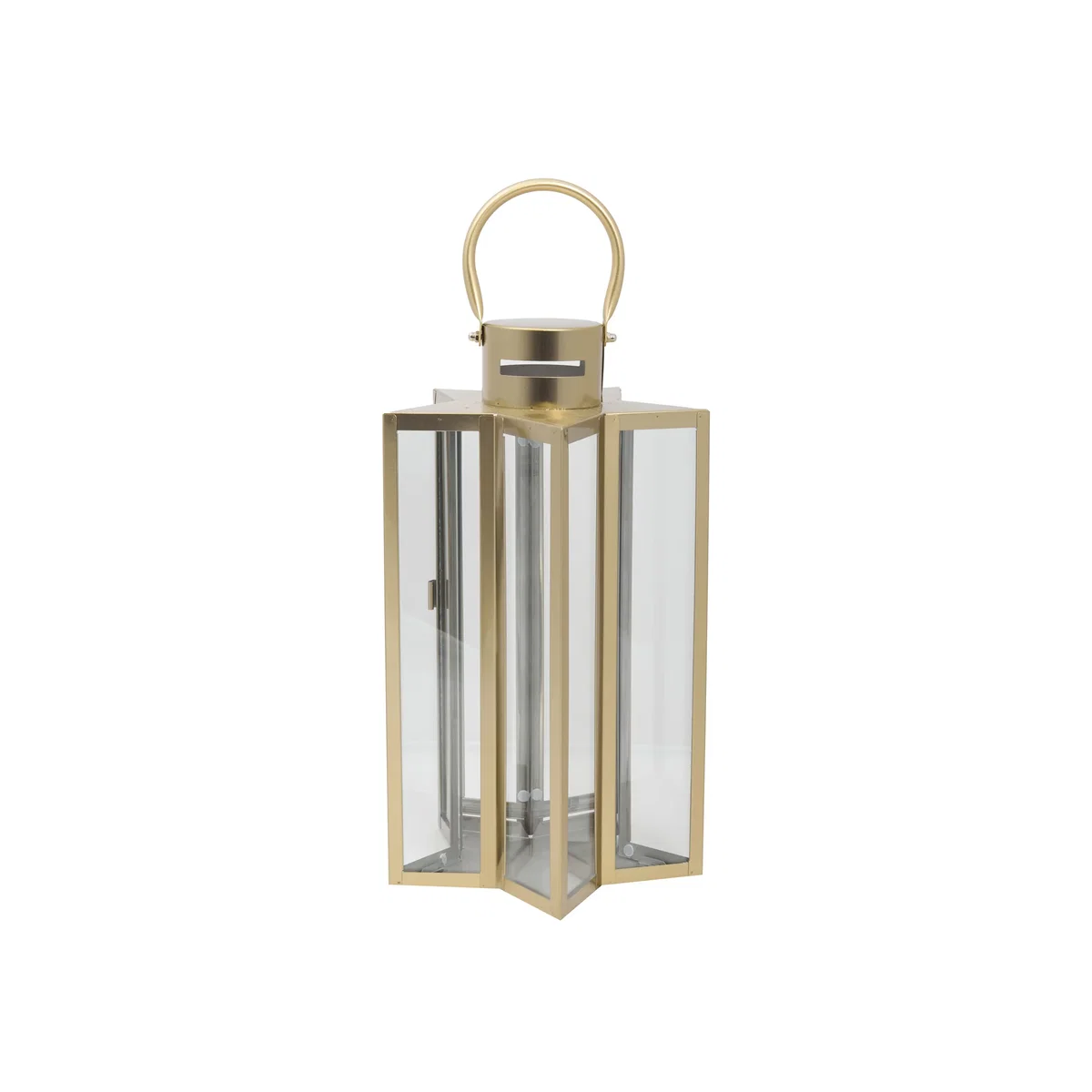 Stainless Steel Star Shaped Lantern - Gold – image 1