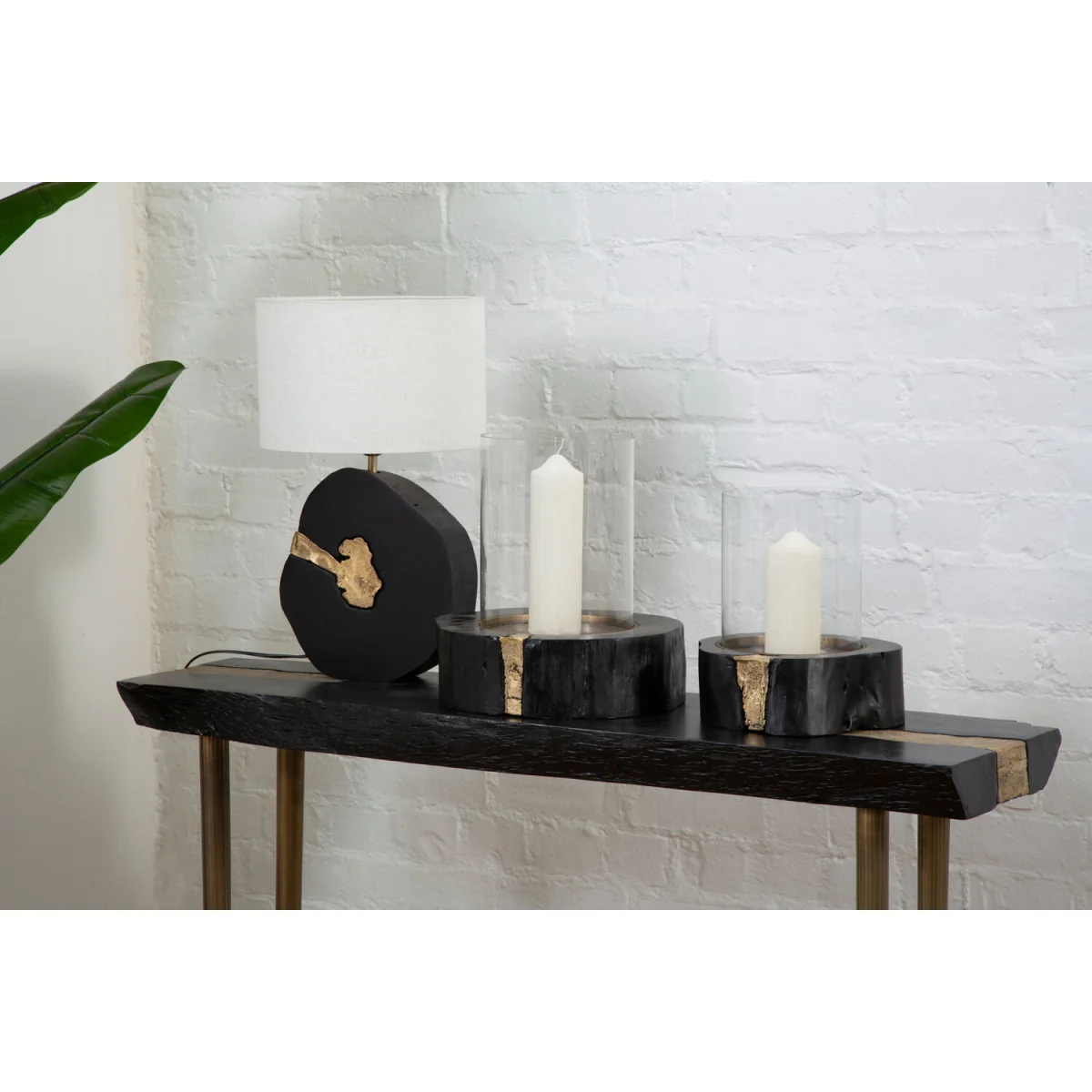 Asamra Large Hurricane Candle Holder - Black – image 2