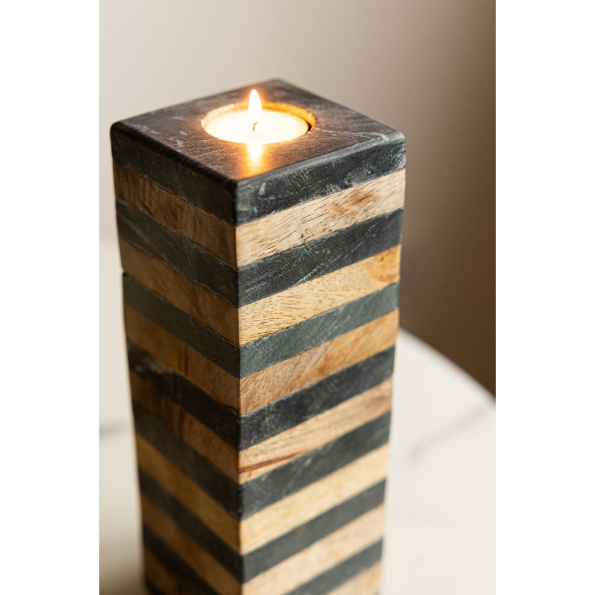 Wood & Slate Tealight Holder – image 4
