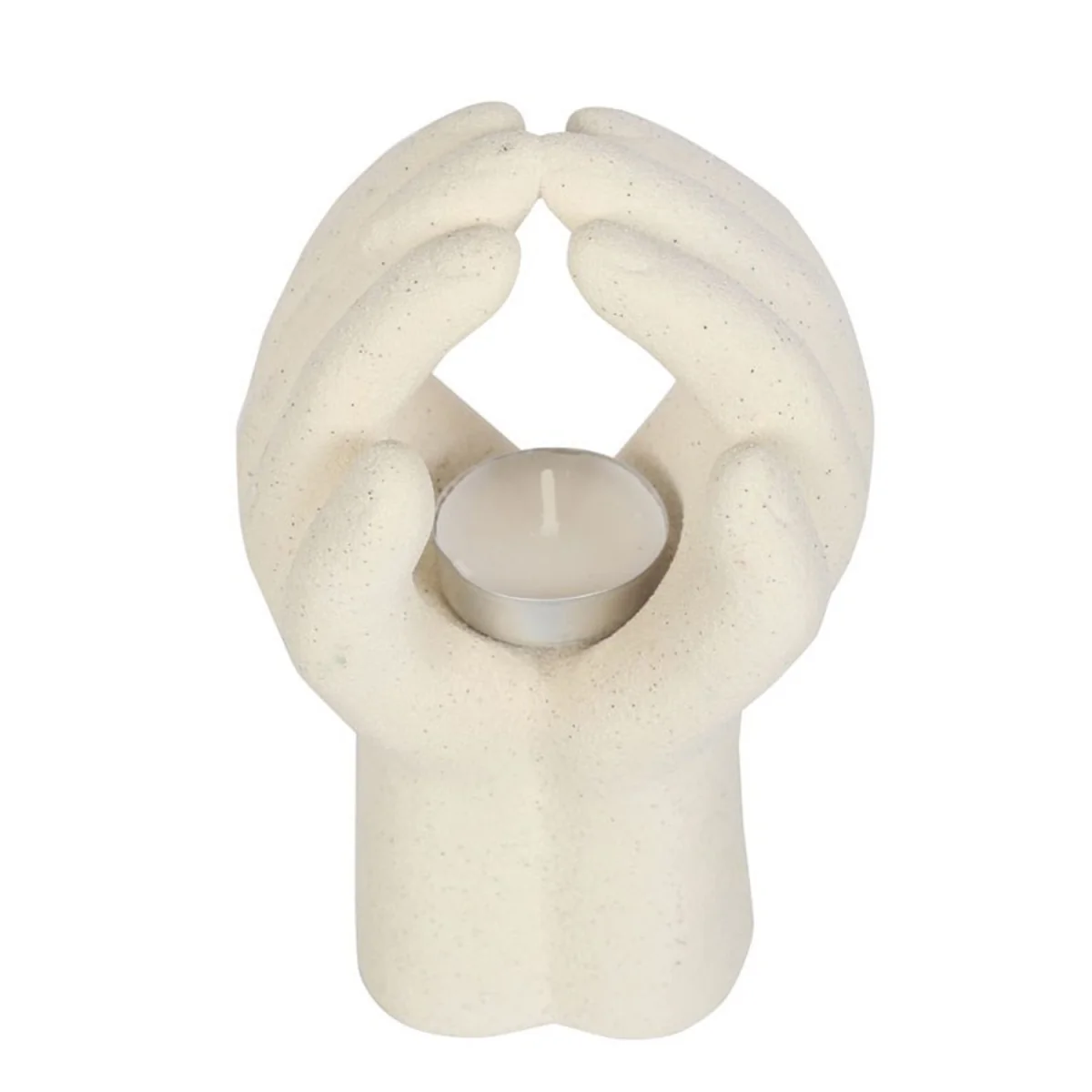Something Different Praying Hands Tealight Holder - White – image 2