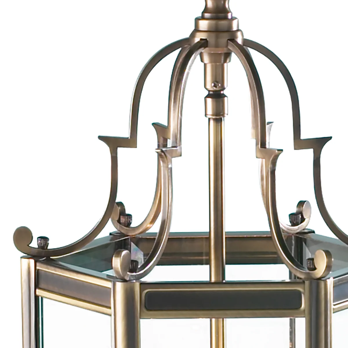 Moorgate Hexagonal Hall Lantern Antique Brass – image 2