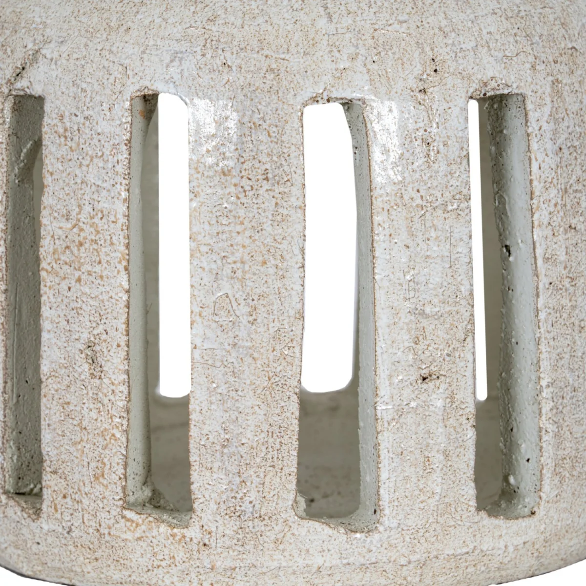 Tarn Collection Large Sculptural Pillar Candle Holder - White – image 3