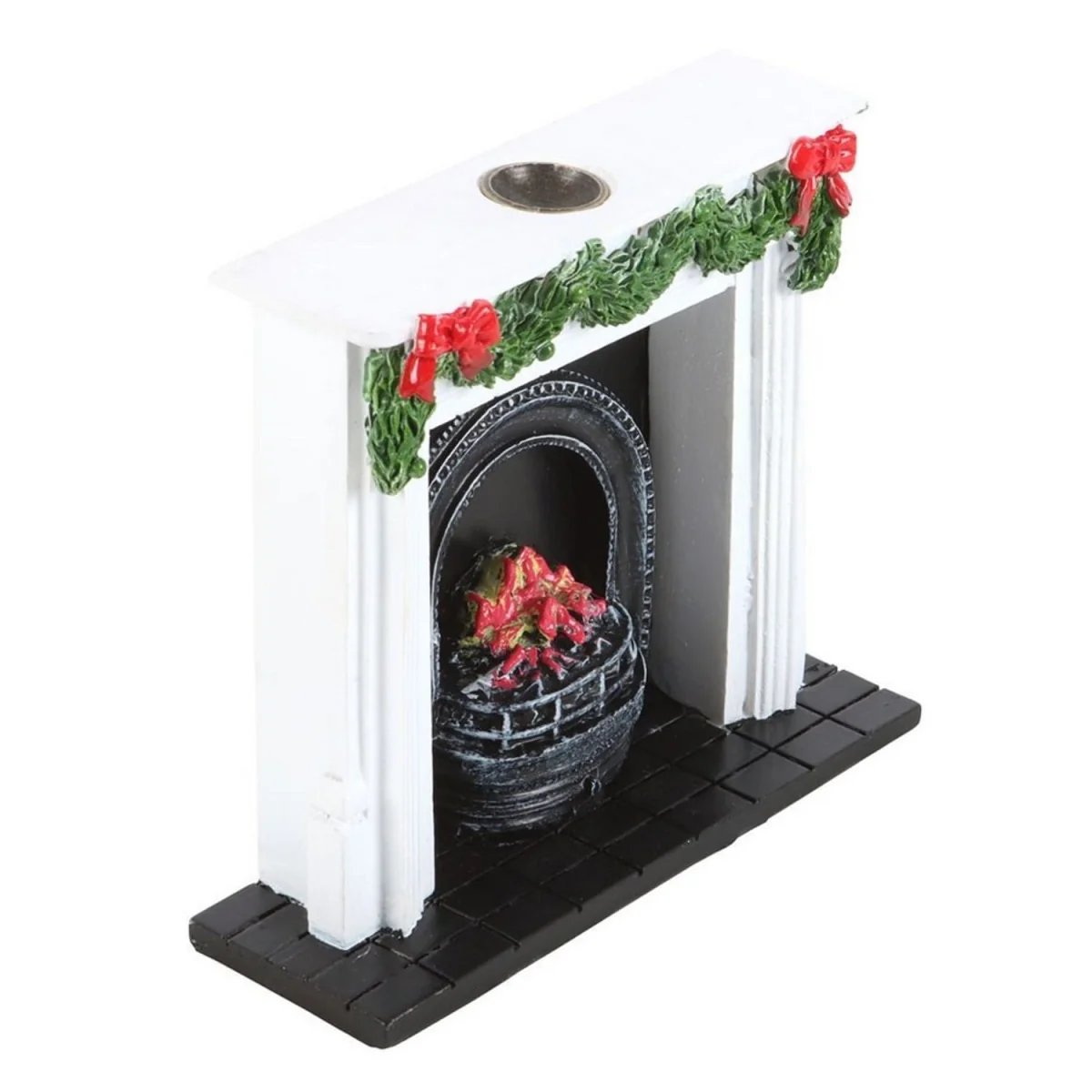 Something Different Fireplace Christmas Backflow Incense Burner - White/Black/Green – image 2