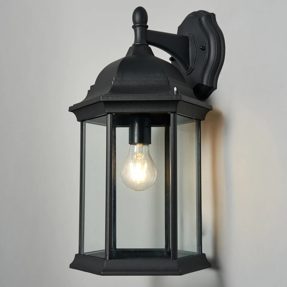 Cameron Large Outdoor Lantern Wall Light - Black – image 2