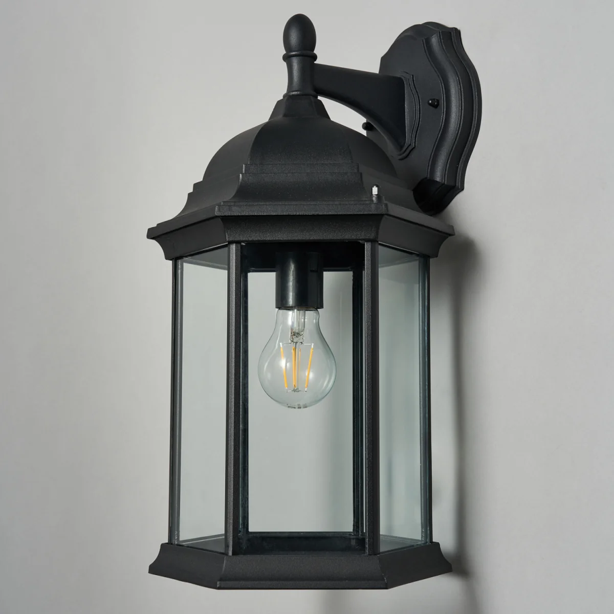 Cameron Large Outdoor Lantern Wall Light - Black – image 3