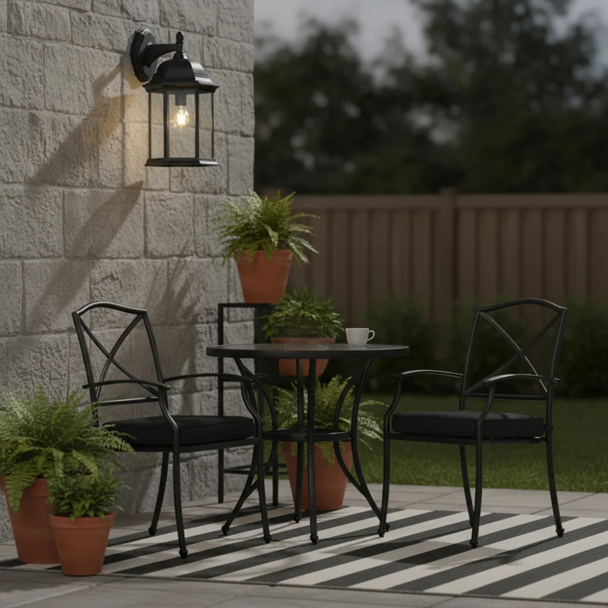Cameron Large Outdoor Lantern Wall Light - Black – image 5