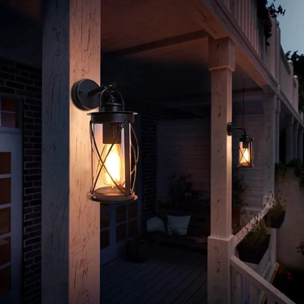 Outdoor Wall Lantern Light - Black – image 3