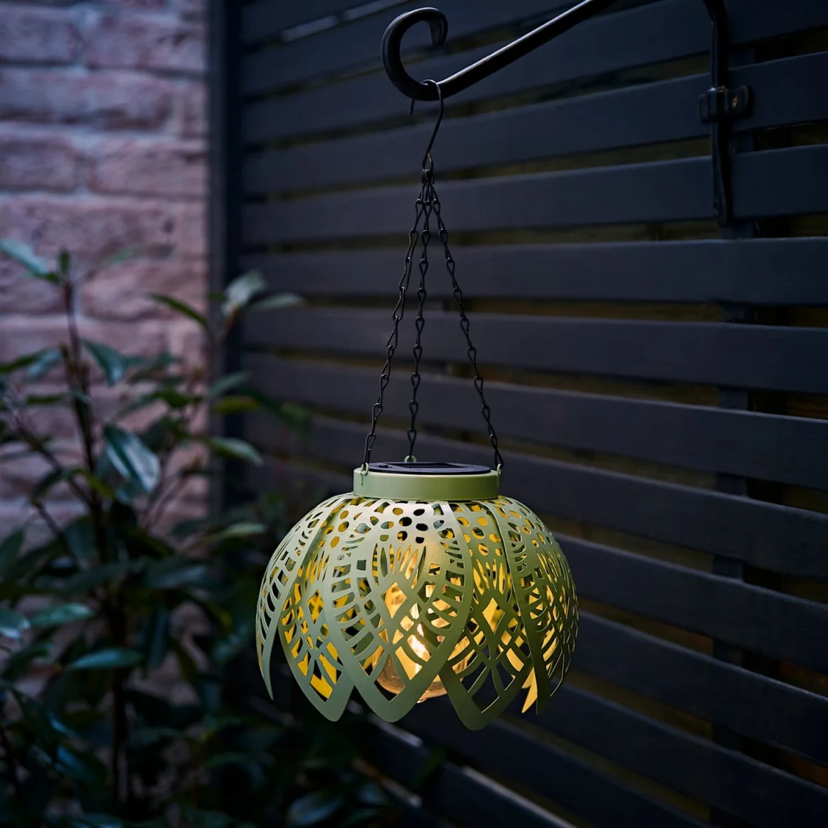 Artichoke Pastel Solar Hanging Decorative Outdoor Garden Lantern Light - Powder Blue - Sage Green – image 4