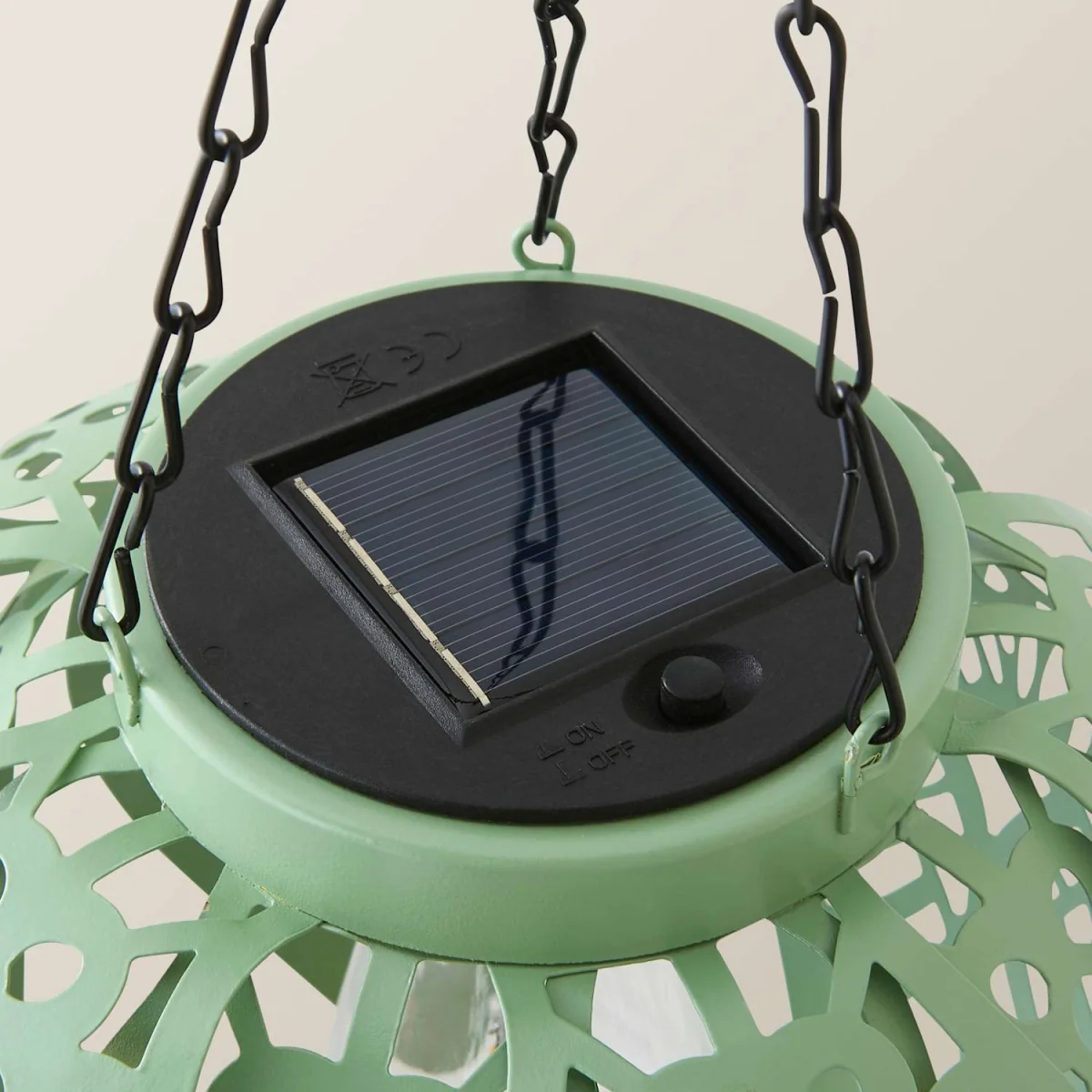 Artichoke Pastel Solar Hanging Decorative Outdoor Garden Lantern Light - Powder Blue - Sage Green – image 6