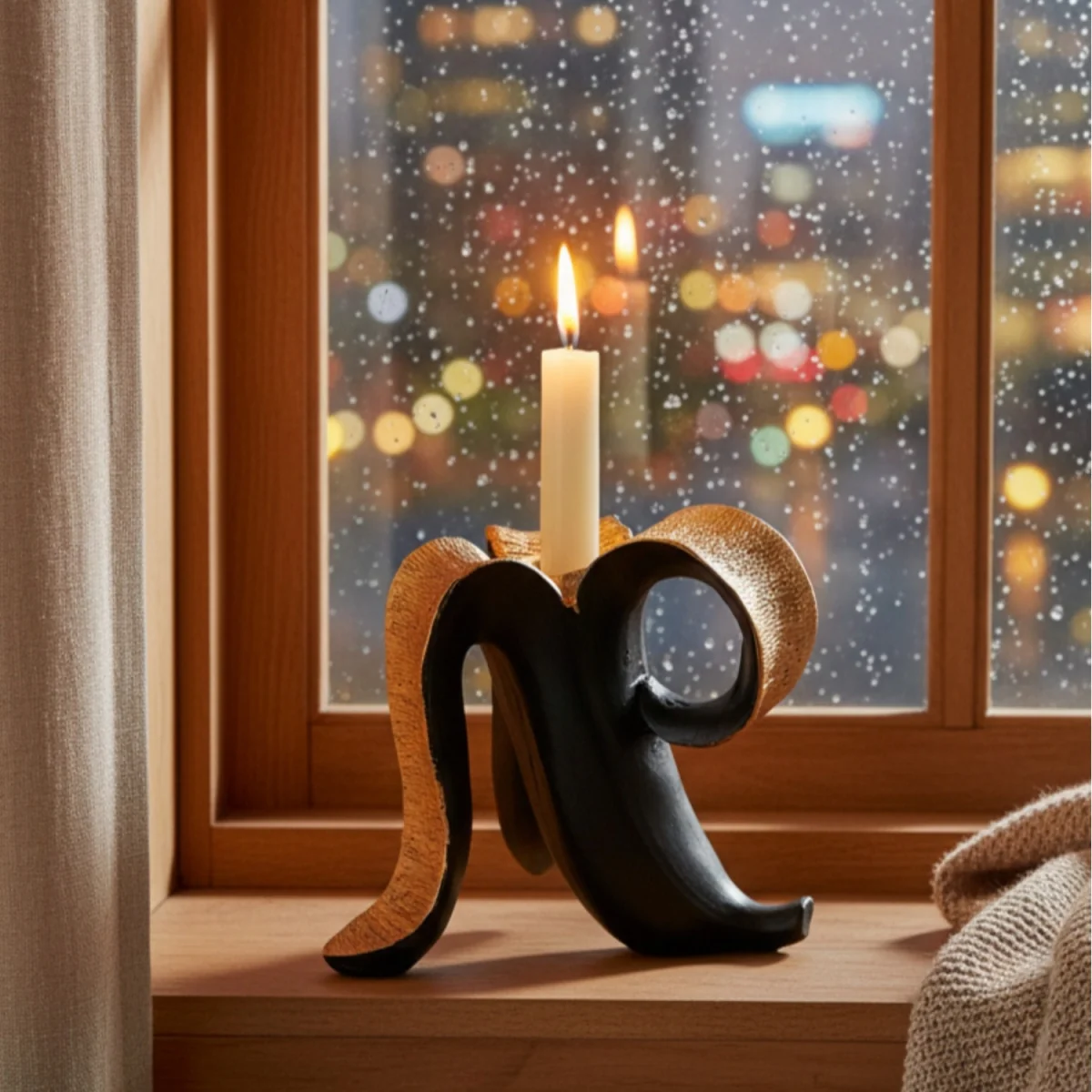Banana Tealight Candle Holder - Yellow – image 1