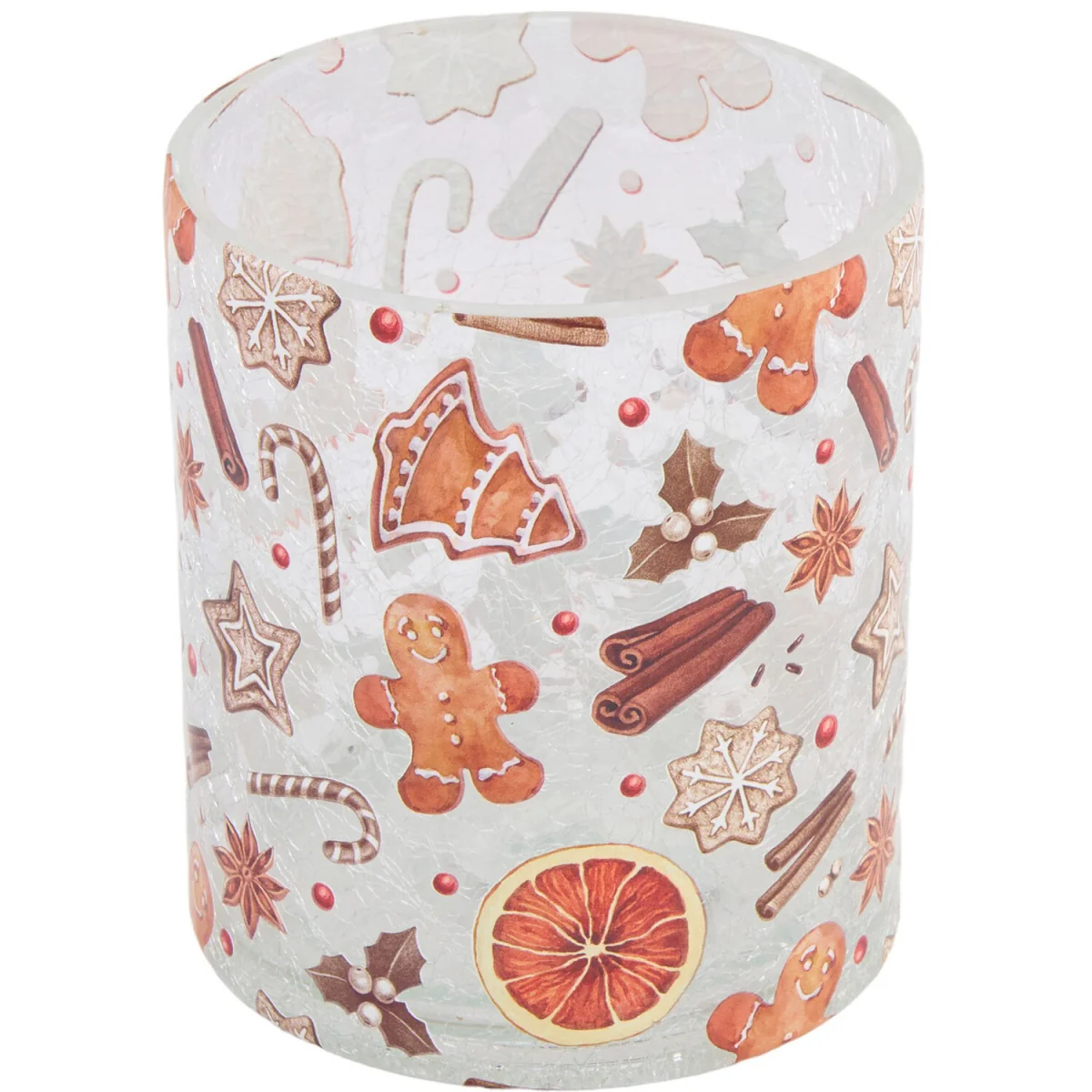 Gingerbread Crackle Candle Holder – image 3