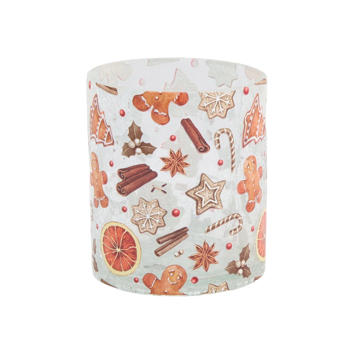 Gingerbread Crackle Candle Holder – image 1