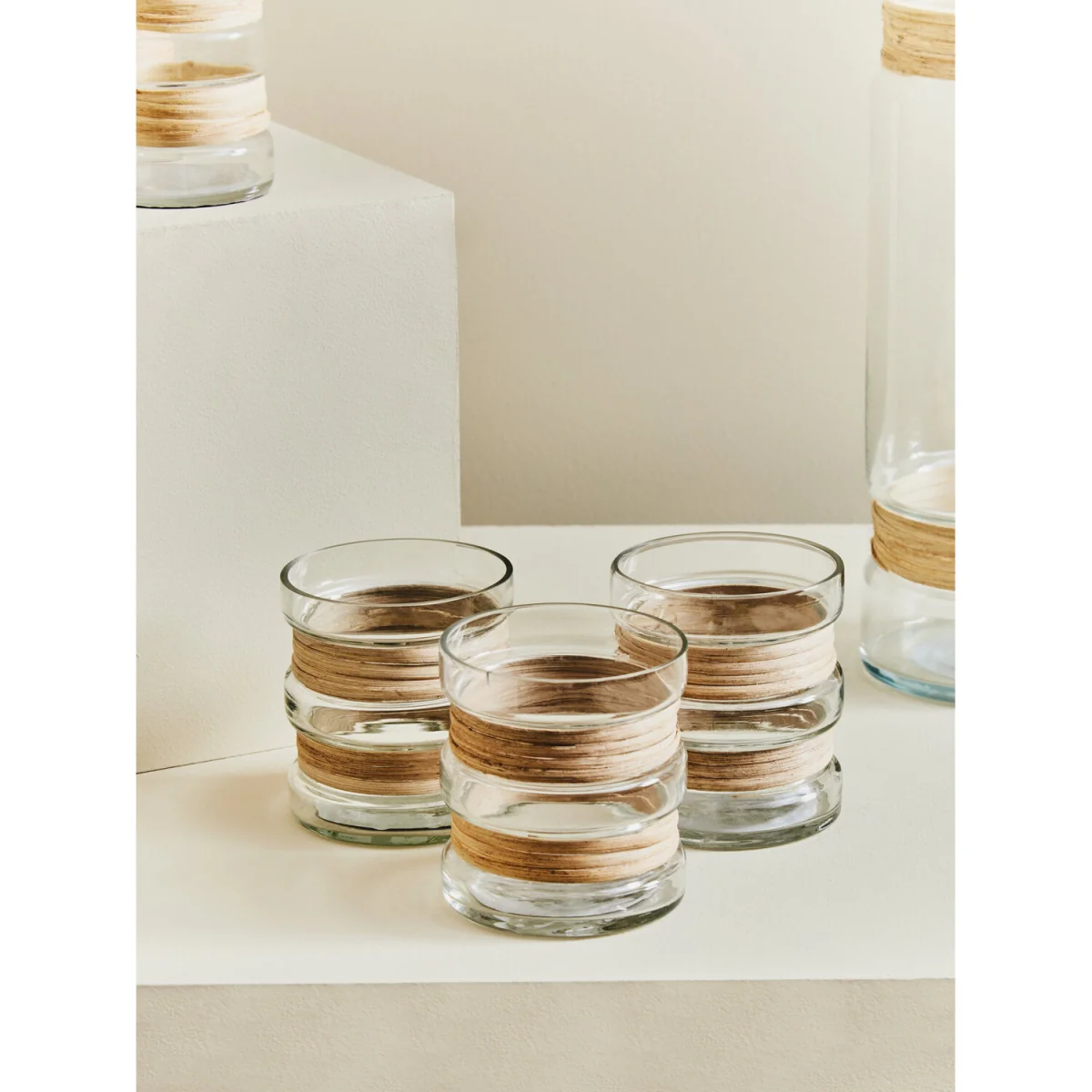 Kuta Set Of 3 Natural Tealight Holders - Natural – image 3