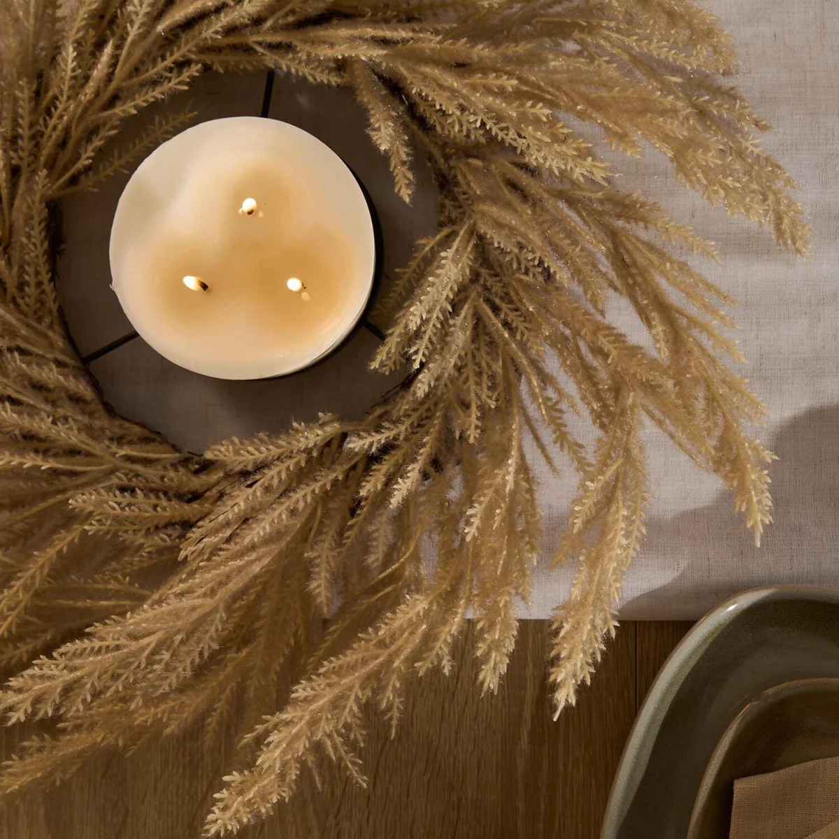 Pampas Candle Holder - Brown – image 2