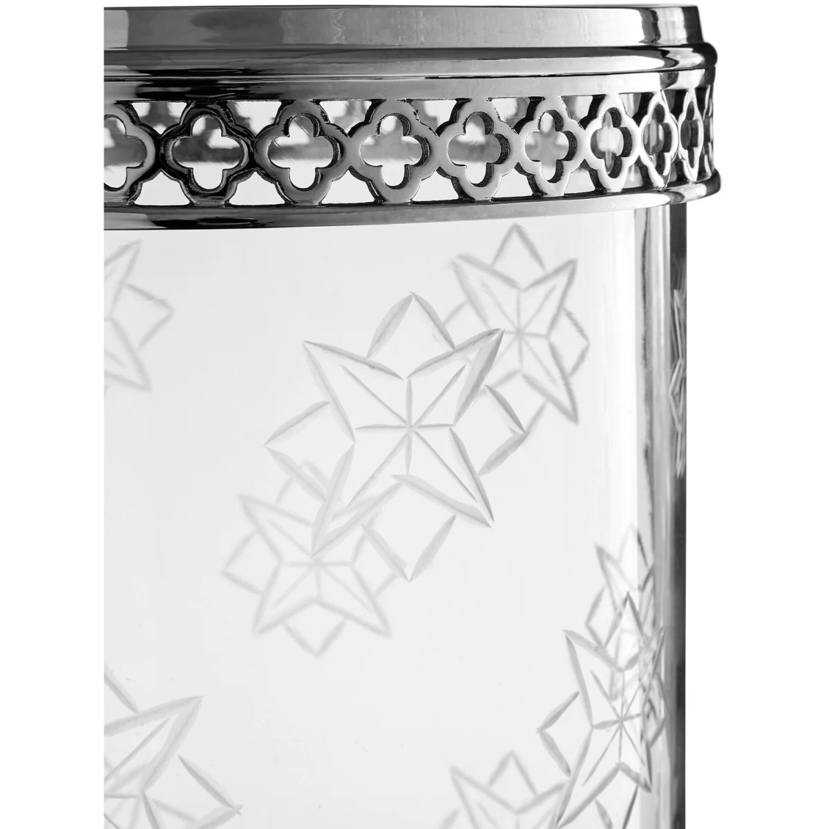 Fizzah Hurricane Candle Holder with Nickel Finish - Silver – image 2