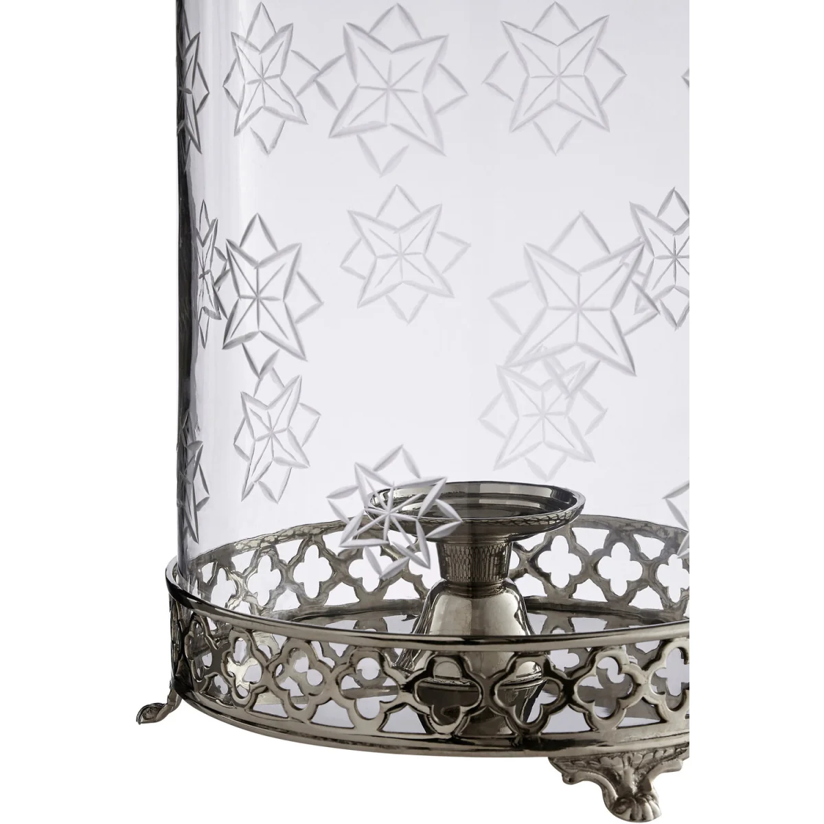 Fizzah Hurricane Candle Holder with Nickel Finish - Silver – image 4