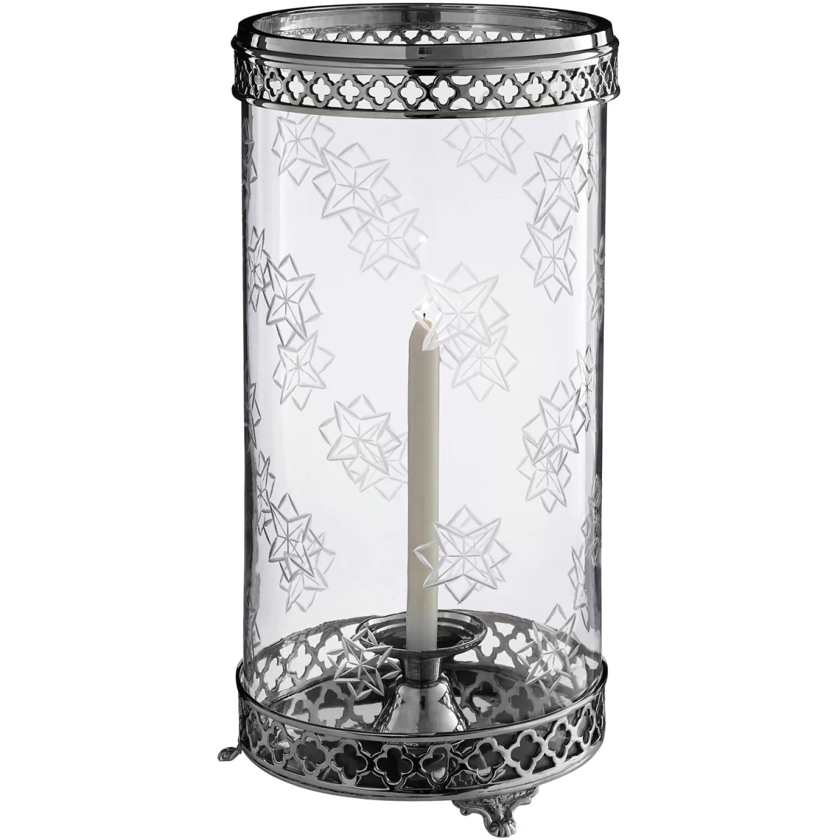 Fizzah Hurricane Candle Holder with Nickel Finish - Silver – image 5