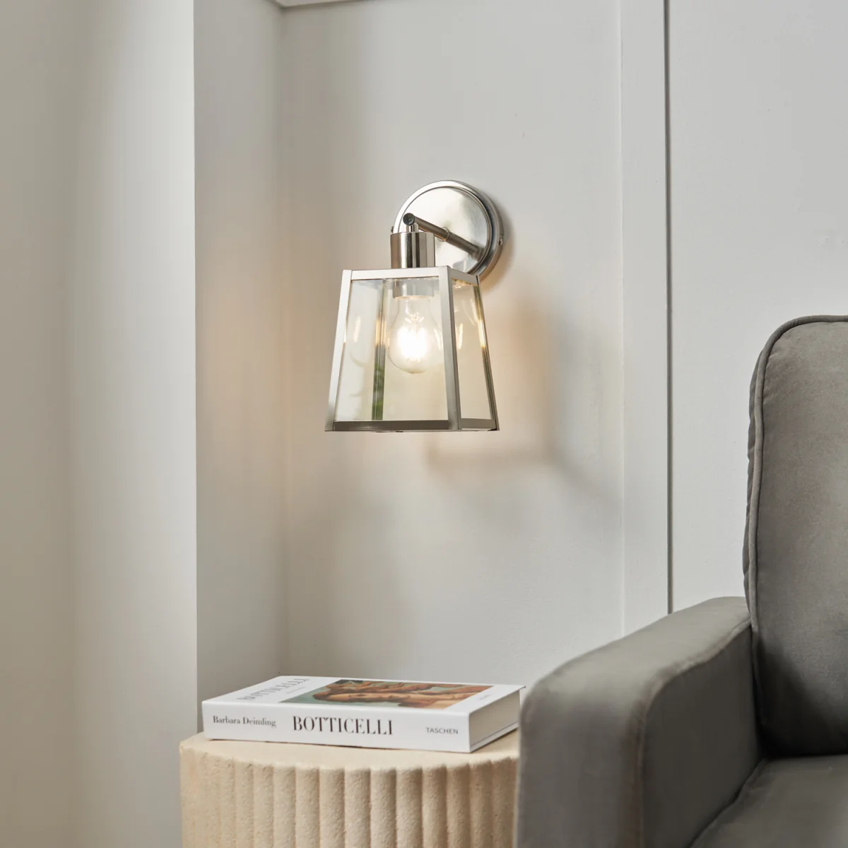 Emery Lantern Wall Light - Brushed Chrome – image 5