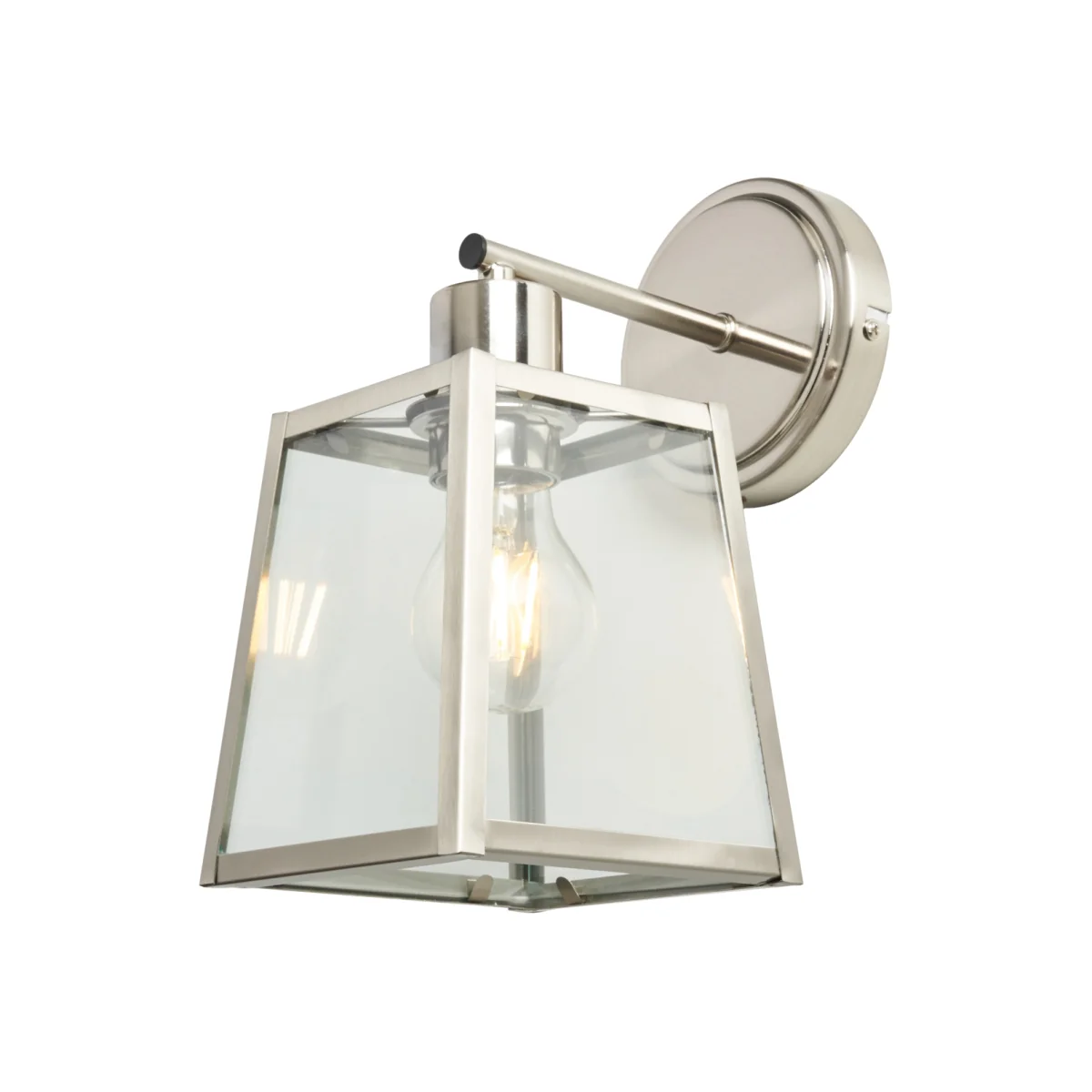 Emery Lantern Wall Light - Brushed Chrome – image 1