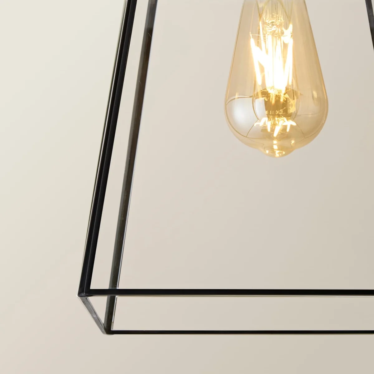 Susie Glass Lantern Lamp Shade Flush Ceiling Fitting Light - Black / 0 – image 3