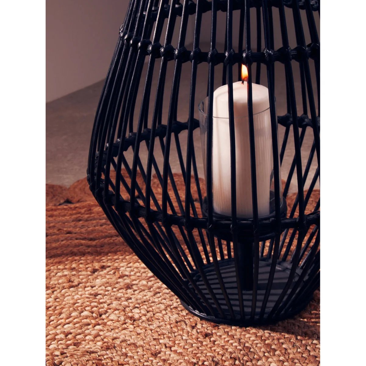 Mataram Black Lantern With Hoop Handle - Black – image 6