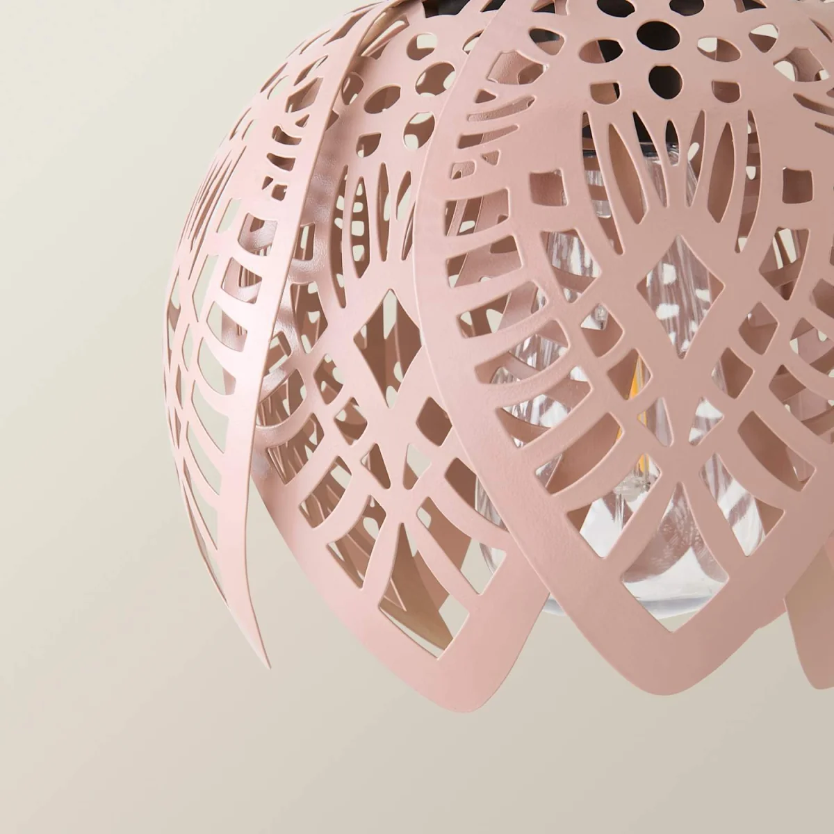 Artichoke Pastel Solar Hanging Decorative Outdoor Garden Lantern Light - Powder Blue - Blush Pink – image 4