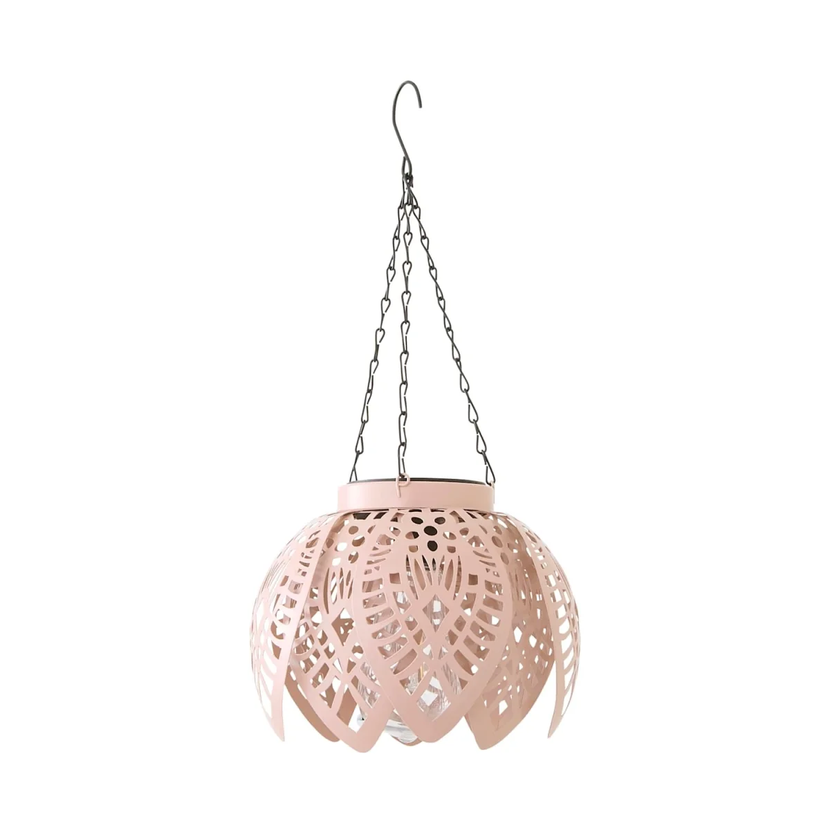 Artichoke Pastel Solar Hanging Decorative Outdoor Garden Lantern Light - Powder Blue - Blush Pink – image 7